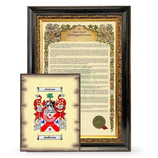 Framed History and Coat of Arms Print - Heirloom