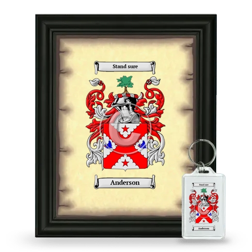 Framed Coat of Arms and Keychain - Black