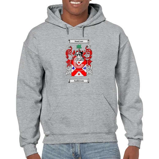 Grey Unisex Coat of Arms Hooded Sweatshirt