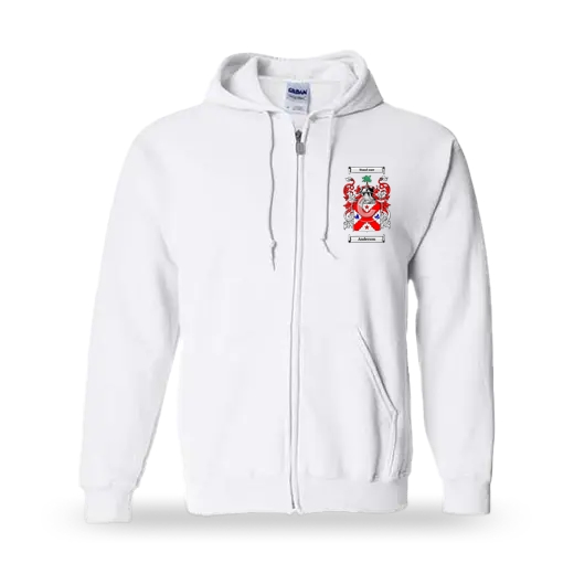 Unisex Coat of Arms Zip Sweatshirt - White