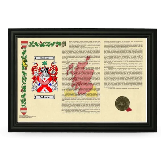 Armorial Landscape Framed - Black