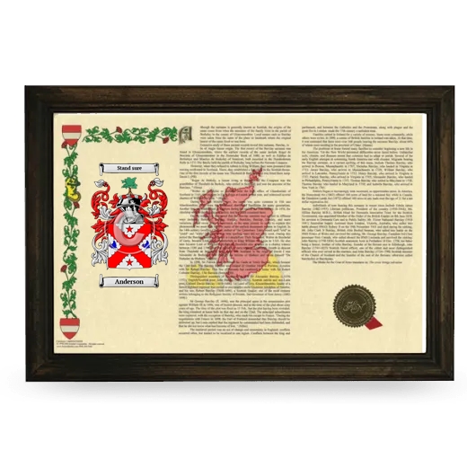 Armorial Landscape Framed - Brown