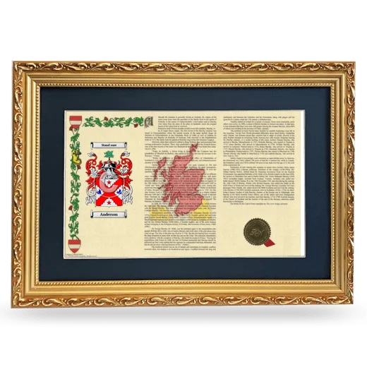 Deluxe Armorial Landscape Framed - Gold