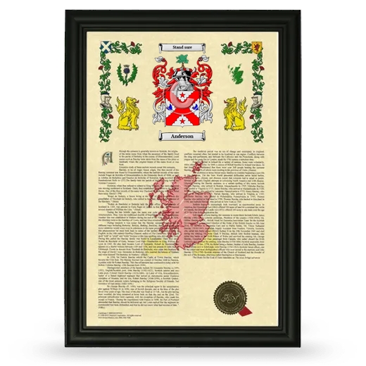 Armorial History Framed - Black