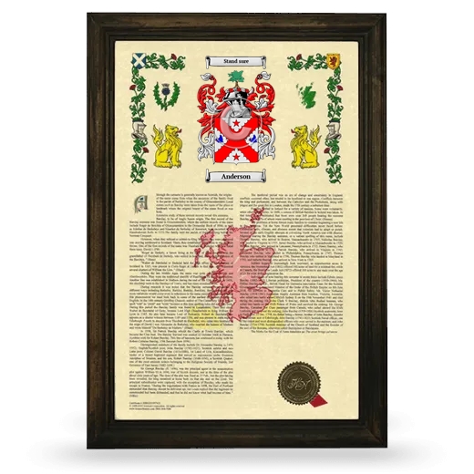 Armorial History Framed - Brown