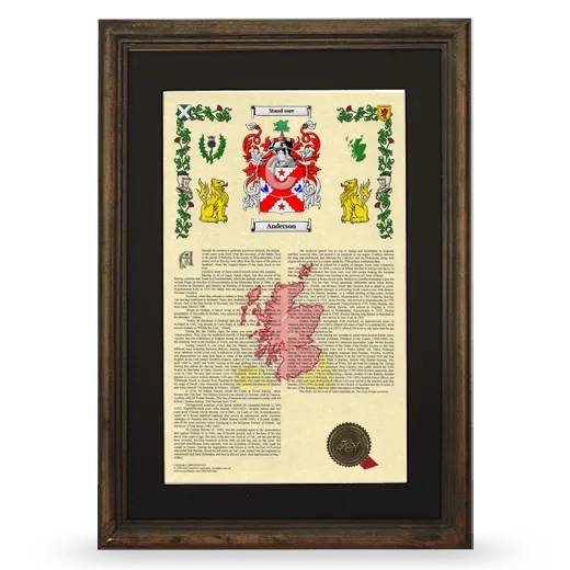 Deluxe Armorial Framed - Brown