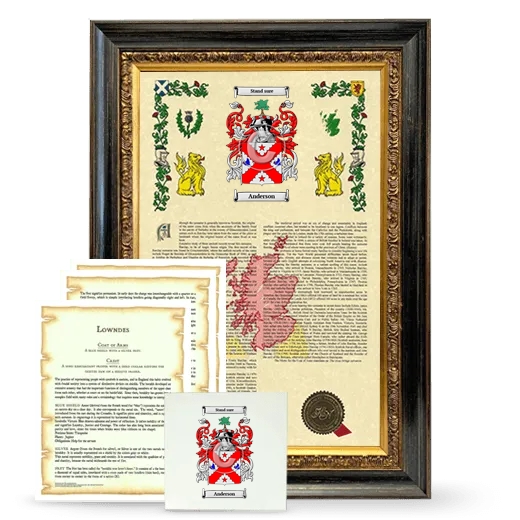 Framed Armorial, Symbolism and Large Tile - Heirloom